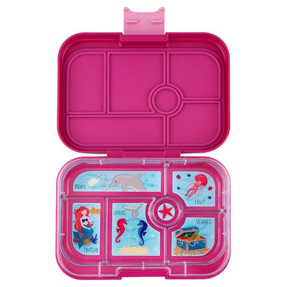Yumbox Original 6 Compartment Bento Box | Leakproof Kids Lunchbox, purple mermaid
