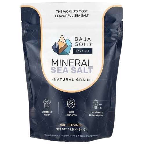 Baja Gold Mineral Sea Salt – Natural Grain (1lb / 454g)