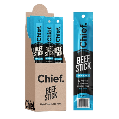 chief nutrition organic beef sticks sea salt