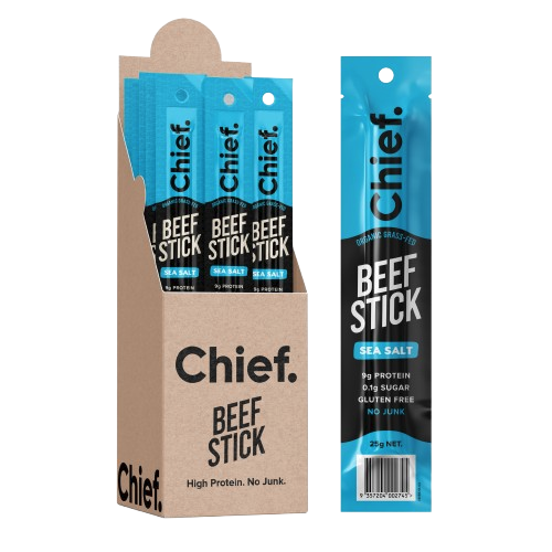 chief nutrition organic beef sticks sea salt