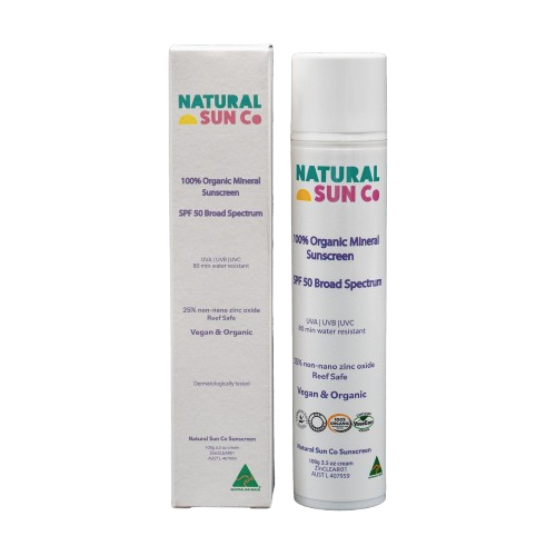 100% Organic Mineral Sunscreen SPF50 Broad Spectrum