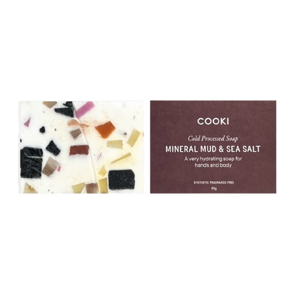 Cooki cold processed soap with mineral mud and sea salt 