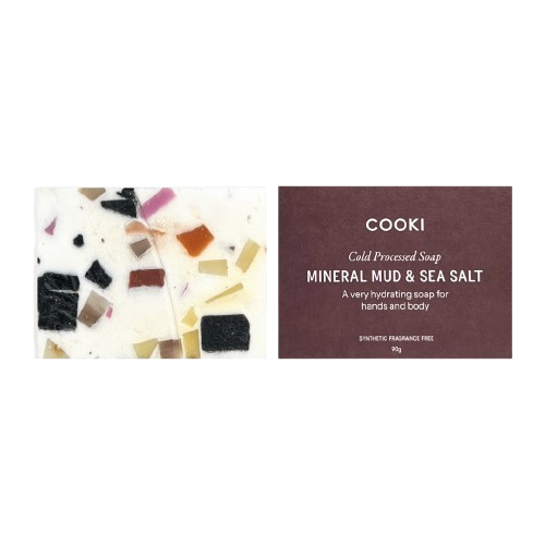 Cooki cold processed soap with mineral mud and sea salt 