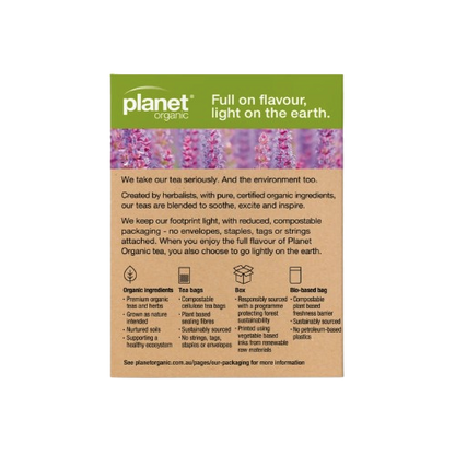 planet organic Female Balance Teabags - Certified Organic, back
