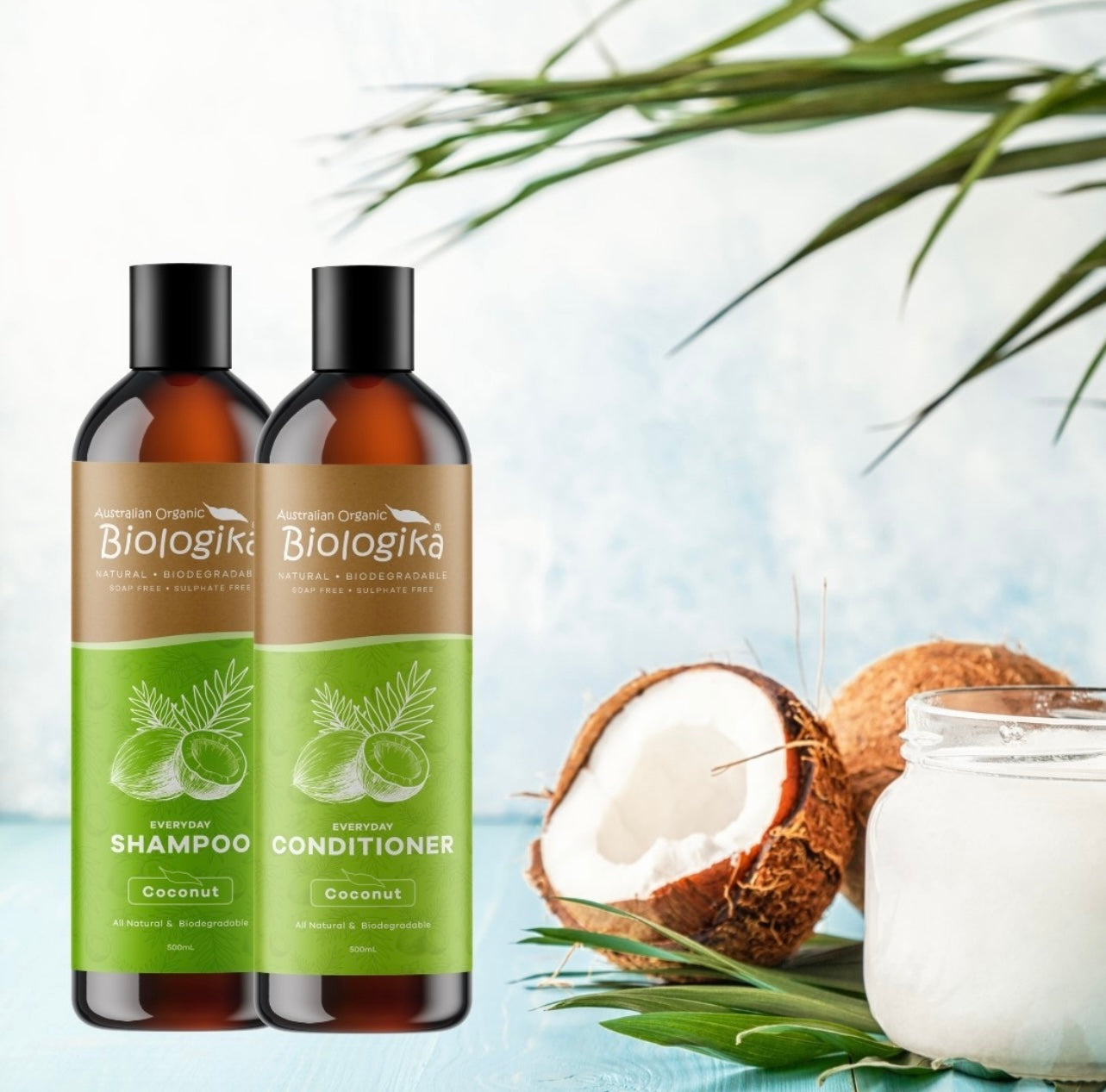 biologika, organic conditioner, biologika shampoo, coconut conditioner, natural conditioner, additive free, pack