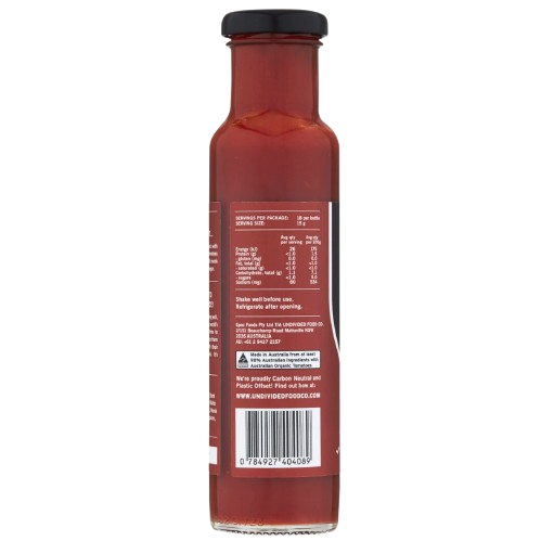 undivided food company GOOD Sauce™ Tomato Ketchup back
