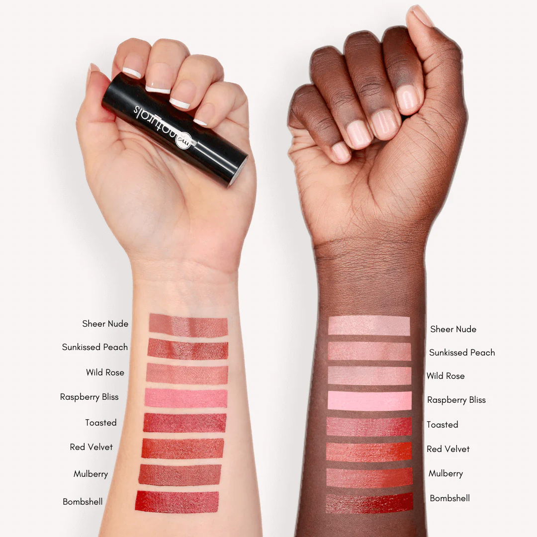 MG Naturals Lipstick shades om skin