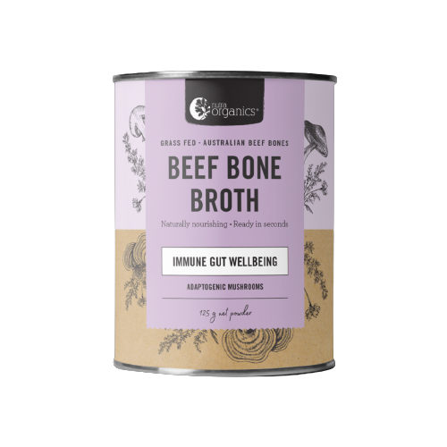 nutra organics beef bone broth with adaptogenic mushrooms