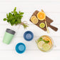 bobo & boo bamboo coastal cup range styled with fruit