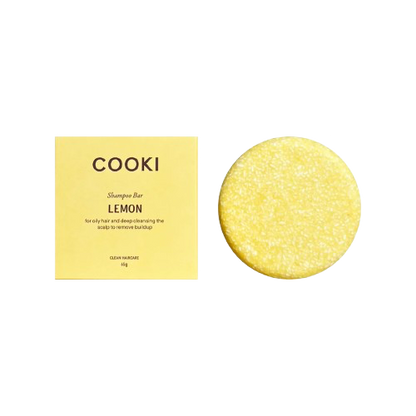 Cooki Haircare lemon shampoo bar in box 