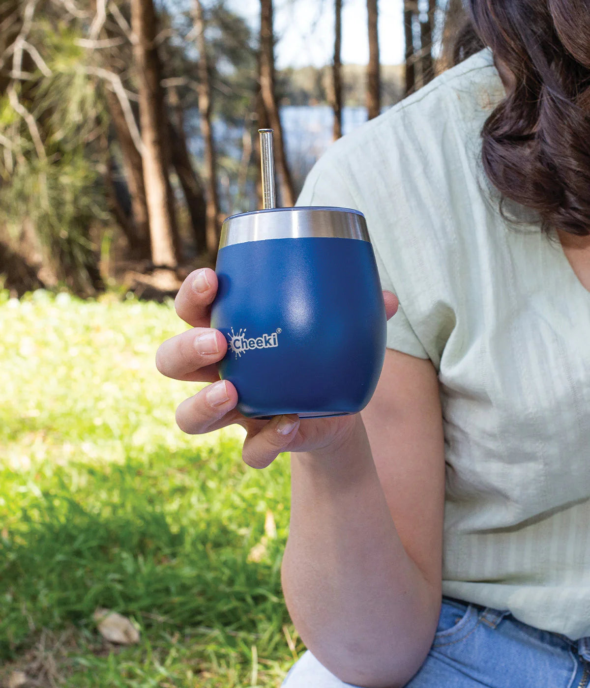 Insulated Wine Tumblers - Sapphire Blue 220ml