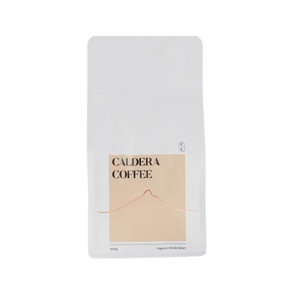 A 500g bag of Caldera Coffee. Espresso ground. 