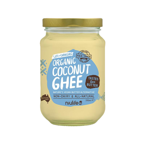 coconut ghee, organic coconut ghee, vegan butter, niulife, dairy free butter, front