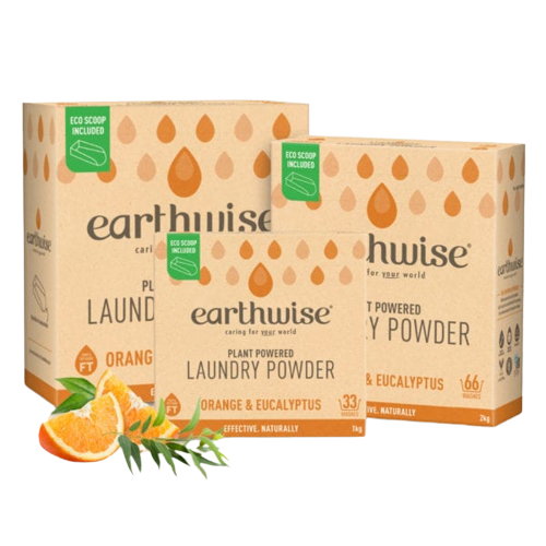earthwise, laundry powder, low tox cleaning, low tox laundry, orange and eucalyptus