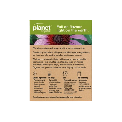 Planet Organic Immunitea | Certified Organic Herbal Tea back