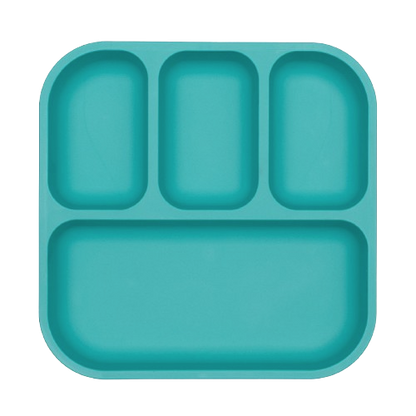 bobo&boo divided plate, plant based plate green