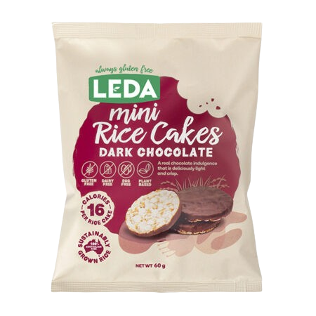 leda mini rice cakes dark chocolate