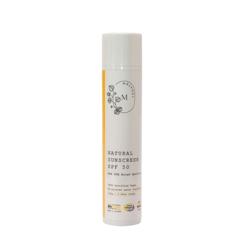 melvory natural sunscreen bottle