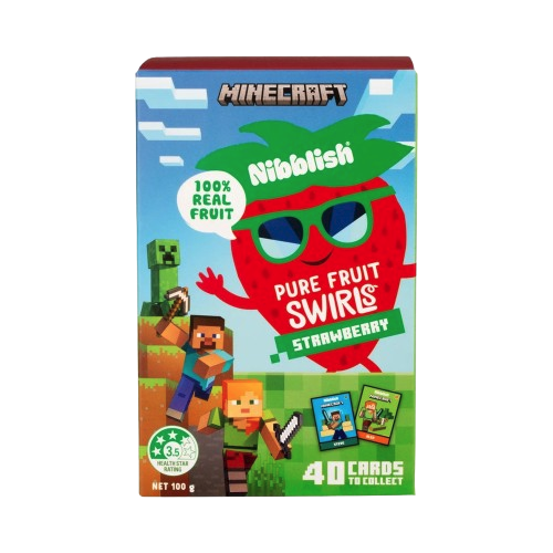 Nibblish Minecraft-themed fruit swirls strawberry