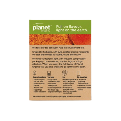 planet organic Turmeric organic tea back
