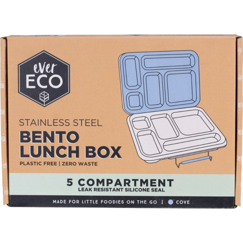 Stainless Steel 5 Compartment Bento Lunch Box Cove