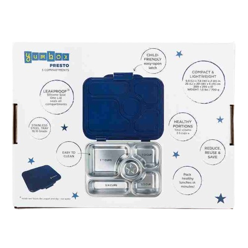 back packaging of yumbox preso stainless steel lunchbox