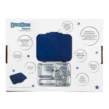 back packaging of yumbox preso stainless steel lunchbox