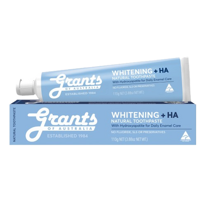 Two tubes of Grants Whitening + HA toothpaste 
