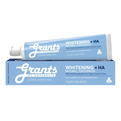Two tubes of Grants Whitening + HA toothpaste 