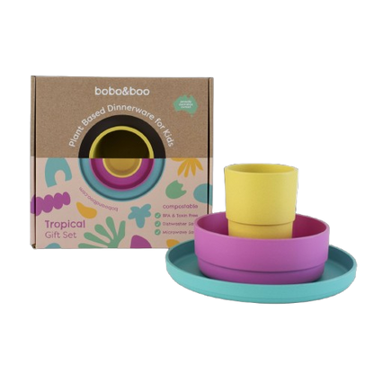 bobo&boo tropical dinnerware giftset