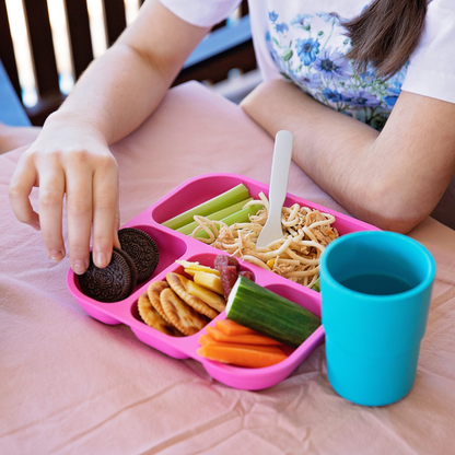 bobo&boo pink bento plate and blue up