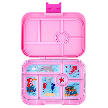 Yumbox Original 6 Compartment Bento Box | Leakproof Kids Lunchbox, pink mermaid