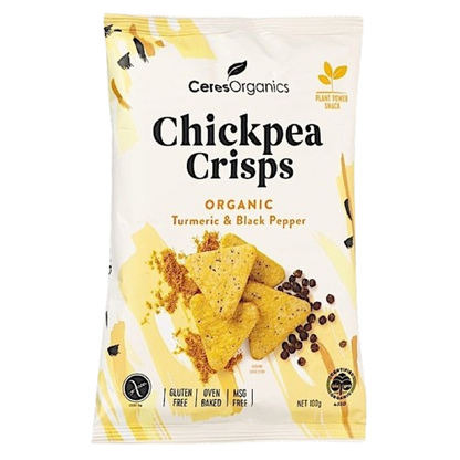 Ceres Organics Chickpea Crisps turmeric and black pepper