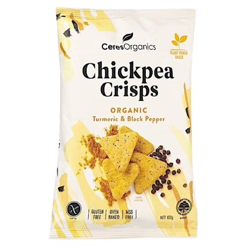 Ceres Organics Chickpea Crisps turmeric and black pepper