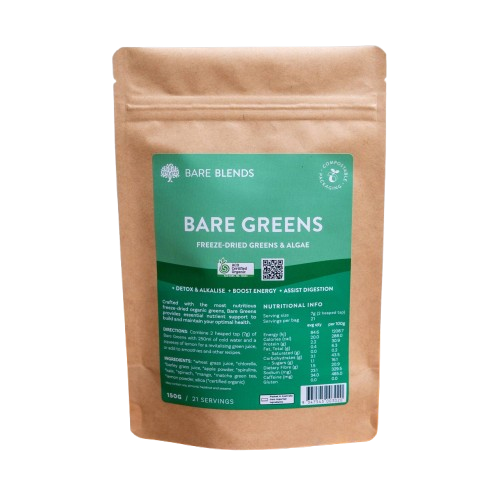 bare blends, bare greens, freeze dried greens and algae, additive free