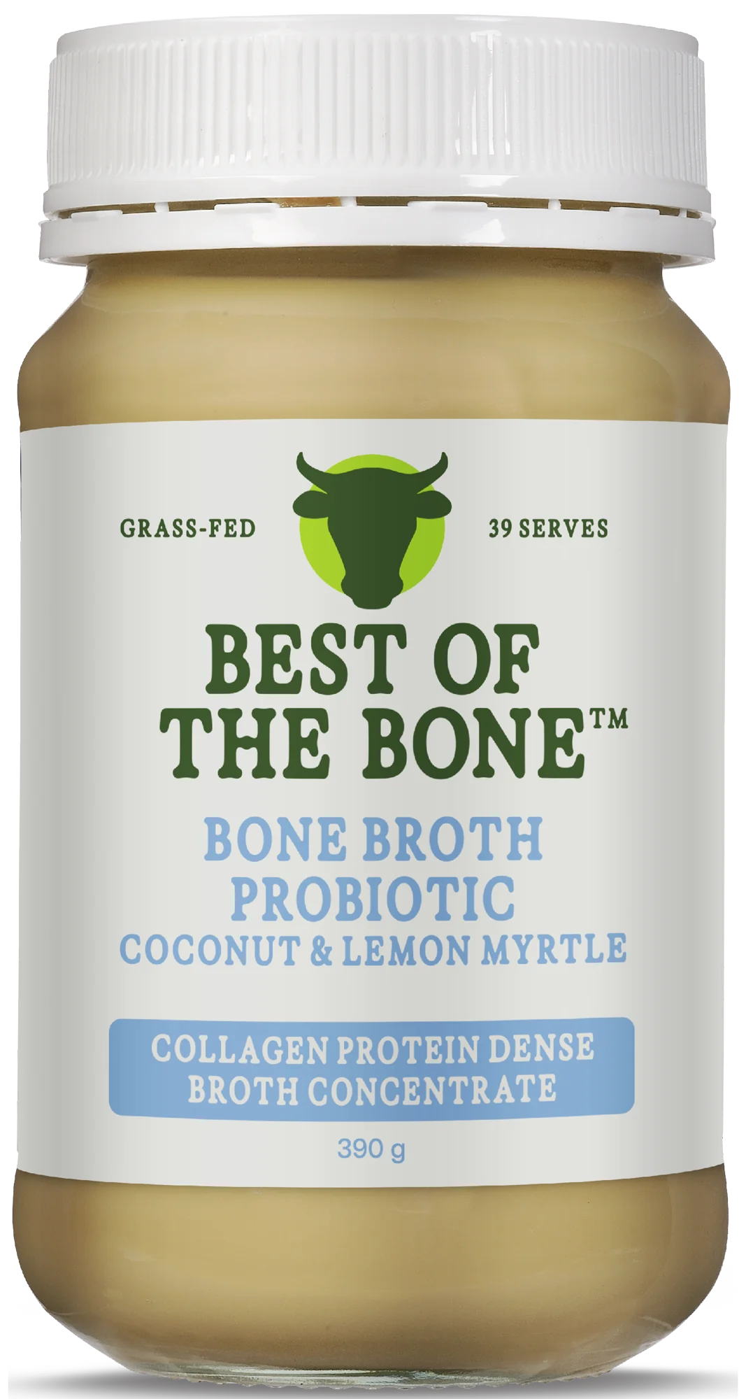 best of the bone grass fed bone broth probiotic coconut & lemon myrtle