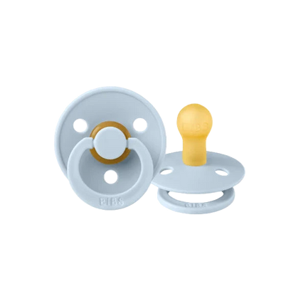 bibs dummies baby blue round