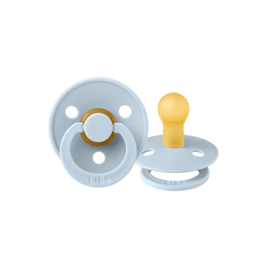 bibs dummies baby blue round