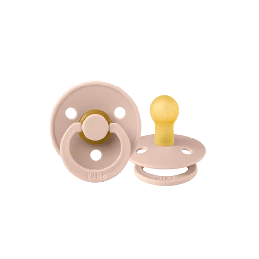 BIBS blush-coloured dummies round latex 