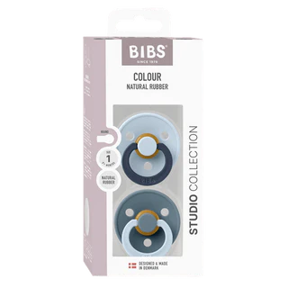 BIBS pacifier packaging with two pacifiers 