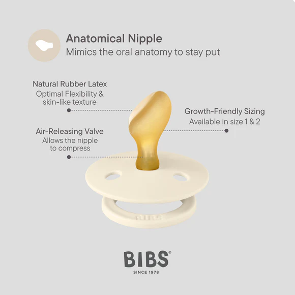 bibs Colour Dummy, anatomical teat, natural rubber latex