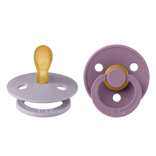 bibs colour dummies fissil grey and mauve 