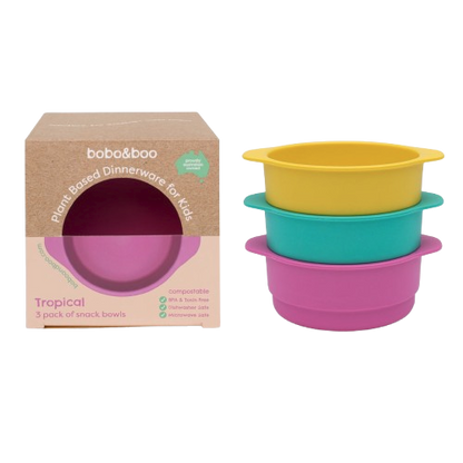bobo and boo tropical snack bowl set without background
