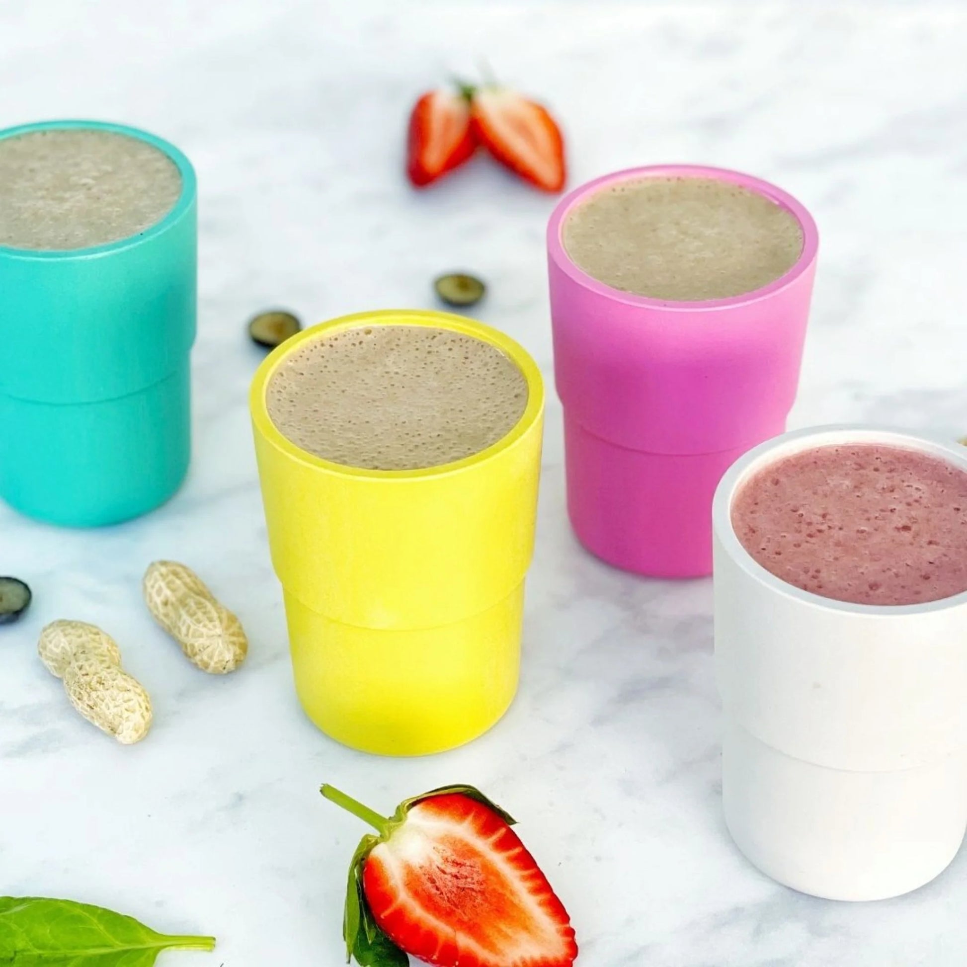 bobo & boo plant based cups filled with smoothie