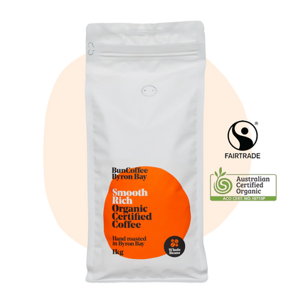 bun coffee byron bay rich organic fairtrade certified coffee 1kg