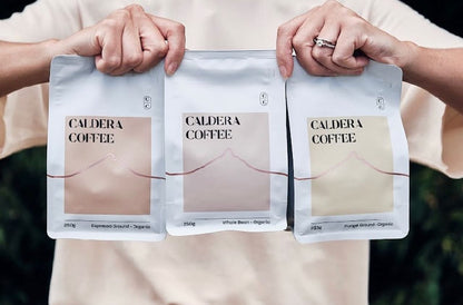 caldera organic coffee range