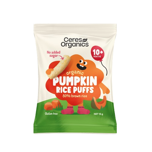 ceres organics organic rice puffs, additive free snacks, 