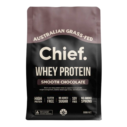Chief Whey Protein package in smooth chocolate flavour 