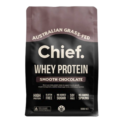 Chief Whey Protein package in smooth chocolate flavour 