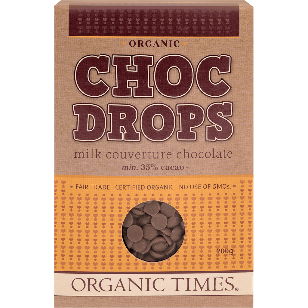 organic times milk choc drops